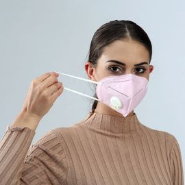 Pink Color Foldable Ffp2 Mask Anti Dust valve Avoid Moisture Fogging In Mask