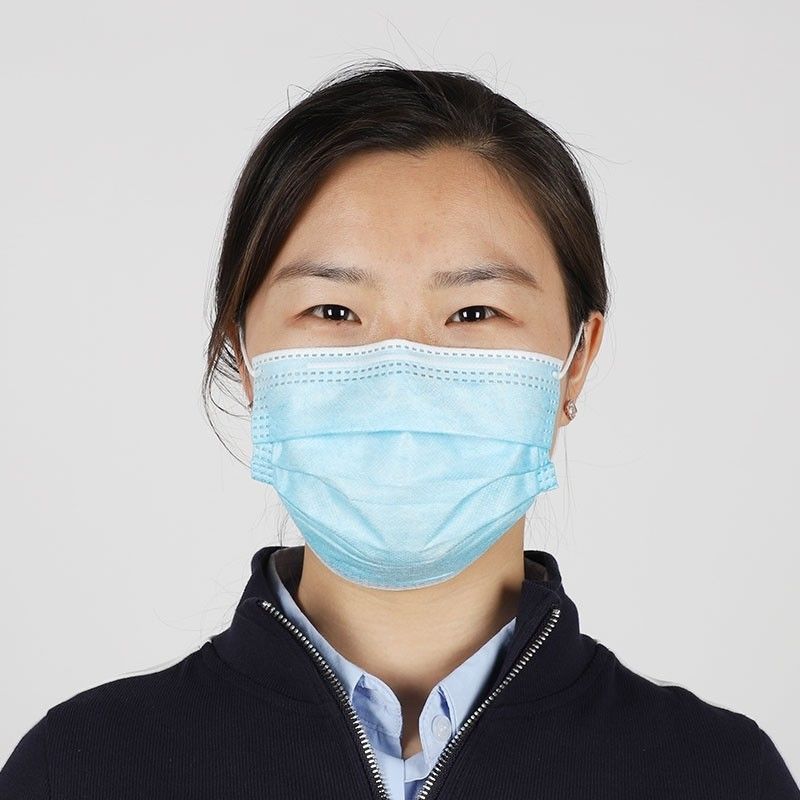 Non Woven Disposable Face Mask Size 17.5 * 9.5cm For Personal Protection